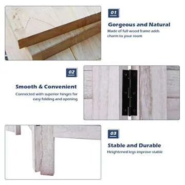 Giantex 6 Panel Wood Room Divider for Home and Office