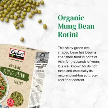EXPLORE CUISINE Organic Mung Bean Rotini (6 Pack) - 8 oz - Easy to Make Gluten-Free Pasta - High in Plant-Based Protein - USDA Certified Organic, Non-GMO, Vegan, Kosher - 24 Total Servings,8 Ounce (Pack of 6)