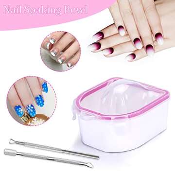 Cosywell Nail Soaking Bowl Set for Easy Gel Removal