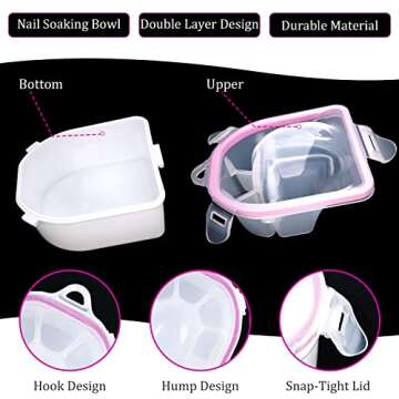 Cosywell Nail Soaking Bowl Set for Easy Gel Removal