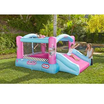 L.O.L. Surprise Jump 'n Slide Inflatable Bounce House with Blower