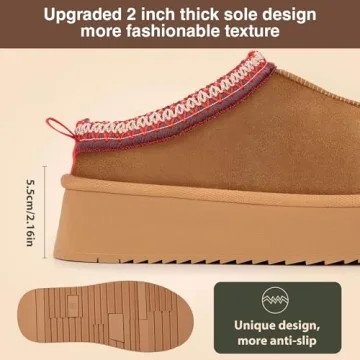 Winter Cozy Women's Platform Boots - Furry Slippers