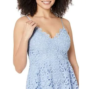 ASTR Women’s Lace Midi Dress in Periwinkle - Elegant Style