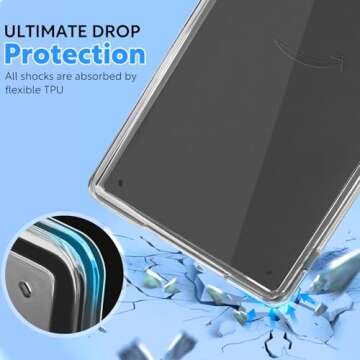 Clear Case for All-New 7" Kindle Paperwhite 12th Generation 2024&Kindle Colorsoft Signature Edition2024,Ultra Soft TPU Cover PU Back Cover Shell with Thin Slim Lightweight Protection,Frosted Clear