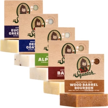 Dr. Squatch All Natural Bar Soap for Men - 5 Unmatched Scents