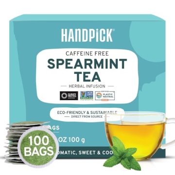 HANDPICK Spearmint Tea Bags - 100 Herbal Tea Bags