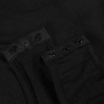 PALINDA Women's Sexy Sleeveless Square Neck Tank Metal Button Bodysuit (Large, Black)