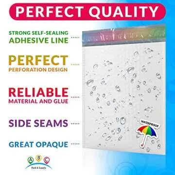 ABC PACK & SUPPLY Poly Bubble Mailers, 7 x 11 Inch. Pack of 25 White Padded Envelopes Self Seal. Tear-Proof Gift Bubble Envelopes. Waterproof Packaging for Small Business. Cushioning Book Mailers