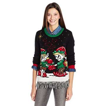 Ugly Christmas Sweater Company Women's Assorted Pullover Xmas Sweaters-Juniors