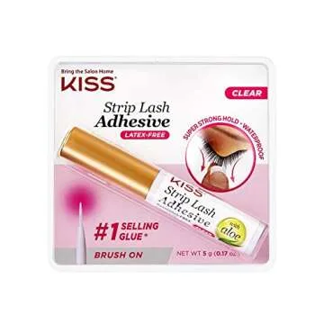 Kiss Ever Ez Strip Eyelash Adhesive - Waterproof & Odor-Free Clear Solution
