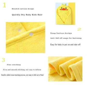 IFaryMes Hooded Bath Towel for Kids - Ultra Absorbent & Soft
