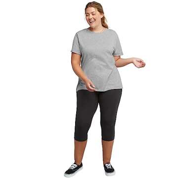 JUST MY SIZE Women's Capri Leggings for Ultimate Comfort