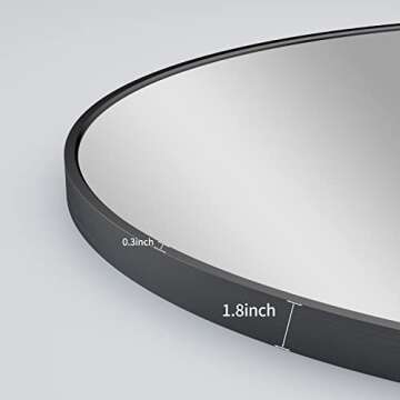 MYlovelylands 24x36 inch Black Oval Mirror for Bathroom Vanity Mirror or Wall Decor Brushed Metal Frame Wall Mounted Mirror for Bathroom LivingRoom Bedroom Entryway