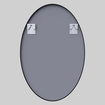 MYlovelylands 24x36 inch Black Oval Mirror for Bathroom Vanity Mirror or Wall Decor Brushed Metal Frame Wall Mounted Mirror for Bathroom LivingRoom Bedroom Entryway