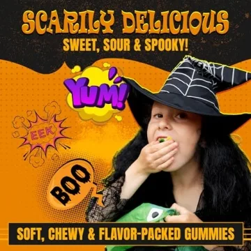 Fusion Select Halloween Eyeball Gummy Candy Mix Creepy Party Bag Favors For Trick Or Treat - Scary N...