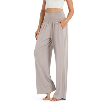 ODODOS Women's Wide Leg Palazzo Pants with Pockets