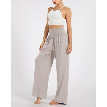 ODODOS Women's Wide Leg Palazzo Pants with Pockets