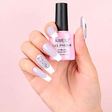AIMEILI Gel Nail Polish Set 6 Pastel Colors - Perfect Gift