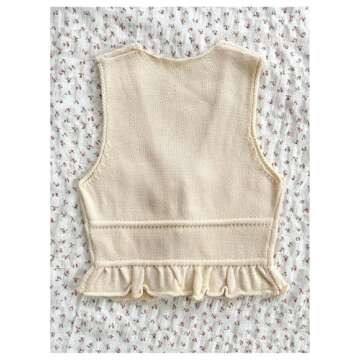 Milumia Women's Tie Bow V Neck Crop Sweater Vest