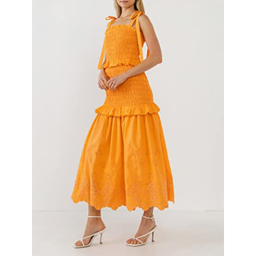 Endless Rose Women's Stylish Orange Dress for Summer