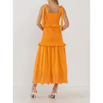 Endless Rose Women's Stylish Orange Dress for Summer