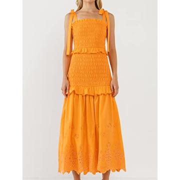 Endless Rose Women's Stylish Orange Dress for Summer