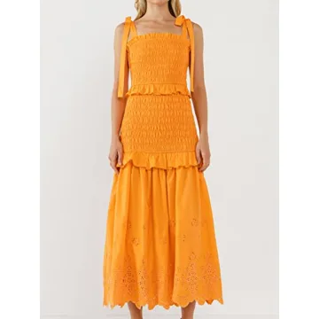 Endless Rose Women's Stylish Orange Dress for Summer