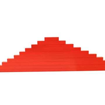 DANNI Montessori Children Wood Math Toys Red Rods Length 5-50cm Number Rods Math Toy Early Learning Educational Toy