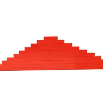 DANNI Montessori Children Wood Math Toys Red Rods Length 5-50cm Number Rods Math Toy Early Learning Educational Toy
