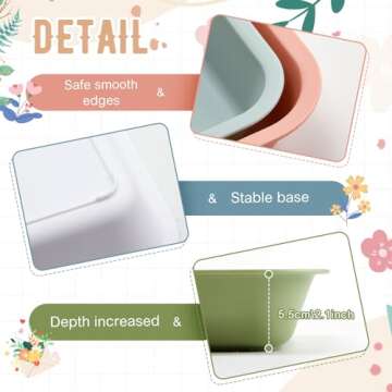 Mifoci 15 Pcs Activity Plastic Art Trays Morandi Color Art and Craft Tray Stackable Plastic Serving Trays for DIY Projects Painting Beads Home Classroom Storage (16.1 x 11.8 x 2.1 Inch)