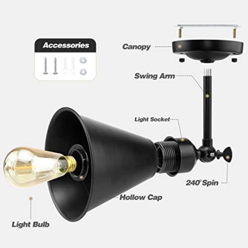 Vintage Industrial Wall Sconce - Modern Elegant Lighting