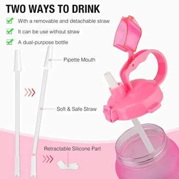 Motivational 1 Gallon Water Bottle with Time Markers