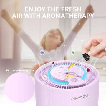 AIRROMI A2001 Air Purifier - 360° Quiet Clean Air