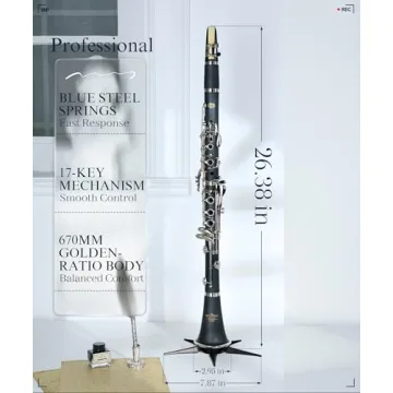 AKLOT B Flat Clarinet with Complete Care Kit and Case