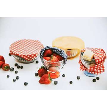 Beeswax Food Wraps Set of 4 for Eco-Friendly Storage