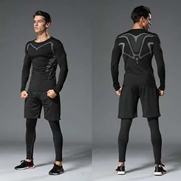 BOOMCOOL 5PCS Gym Clothing Set for Men - Workout Gear