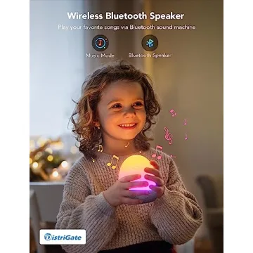 Govee RGBIC Night Light, Sound Machine, Bluetooth Speaker in One, 60+ Music, Game & Sence Modes, Portable Table Lamp with Charging Base, White Noise Machine, Sleep Trainer for Gentle Wake Up