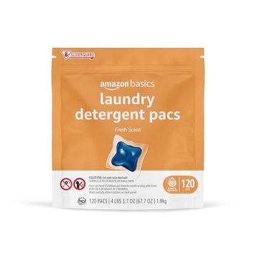 Amazon Basics Fresh Scent Laundry Detergent Pacs 120 Count