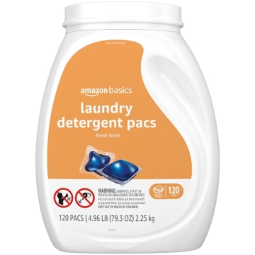 Fresh Scent Laundry Detergent Pacs by Amazon Basics 120 Count
