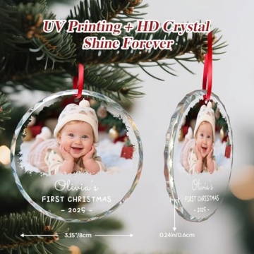 Personalized Baby's First Christmas Ornament 2025 Keepsake