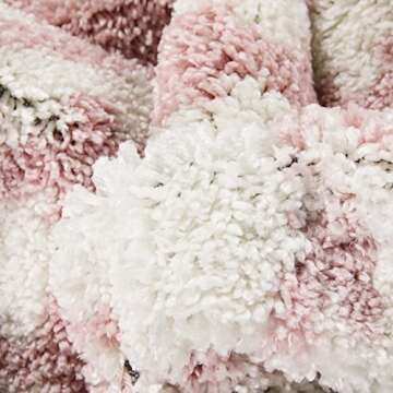 Well Woven Blush Pink Soft Shag Area Rug 5x7