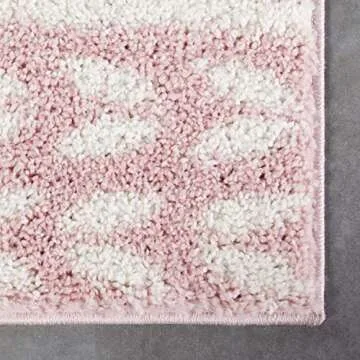 Well Woven Blush Pink Soft Shag Area Rug 5x7