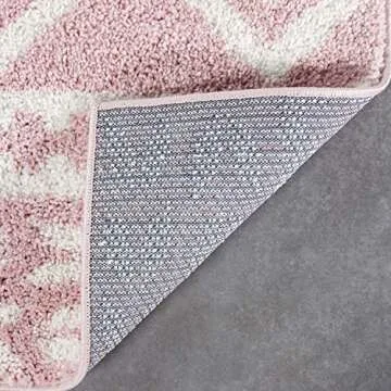 Well Woven Blush Pink Soft Shag Area Rug 5x7