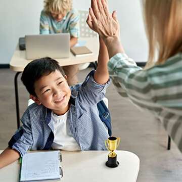 Juvale 24 Pack Mini Trophies for Awards, Gold Participation Trophy Cups for Sports Tournaments and C...