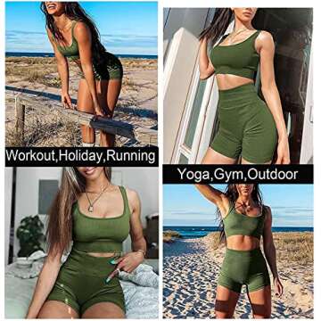 Stylish Women's Workout Sets Seamless Gym Yoga Outfit