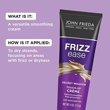 John Frieda Frizz Ease Secret Weapon Touch-Up Crème - Anti-Frizz Styling Cream for Smooth, Frizz-Pr...