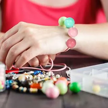 Hinly 200 Pcs Retro Wooden Beads for DIY Crafting