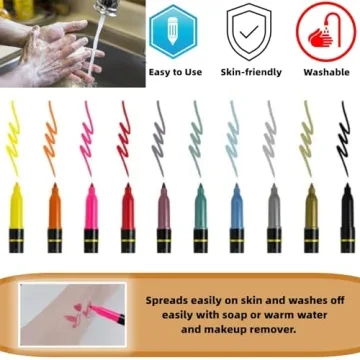 Temporary Tattoo Markers & Stencils | 354pcs Kit
