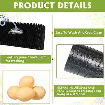 Chicken Nesting Pads with Fake Eggs for Poultry