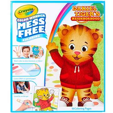 Crayola Color Wonder, Daniel Tiger's Neighborhood, 18 Mess Free Coloring Pages, Kids Indoor Activities at Home, Gift for Age 3, 4, 5, 6